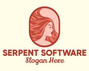 Red Hair Woman logo design