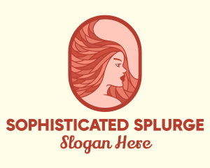 Red Hair Woman logo design