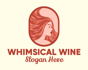 Red Hair Woman logo design