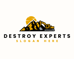 Demolition Excavator Builder logo design