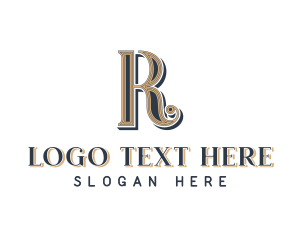 Stylish Luxury Business Letter R logo