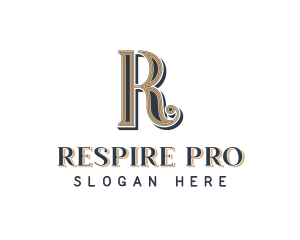 Stylish Luxury Business Letter R logo design