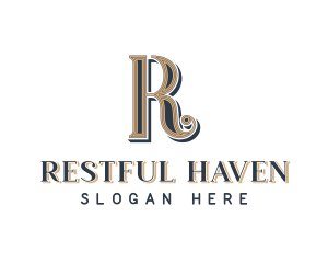 Stylish Luxury Business Letter R logo design