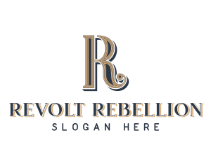 Stylish Luxury Business Letter R logo design