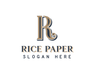 Stylish Luxury Business Letter R logo design