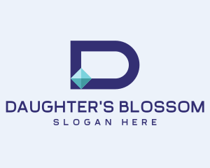 Diamond Company Letter D logo design