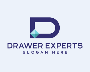 Diamond Company Letter D logo design