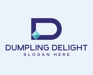 Diamond Company Letter D logo design