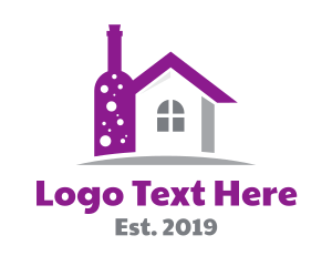 Violet Wine Bottle House logo