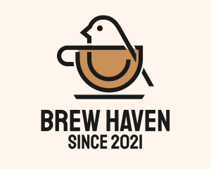 Bird Coffee Cup logo design