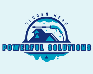 Pressure Washing Home Sanitation logo design