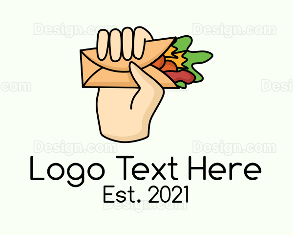 Burrito Wrap Food Logo