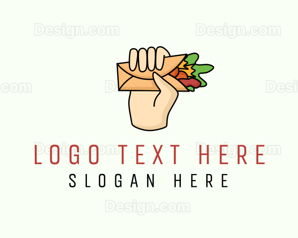 Burrito Wrap Food Logo