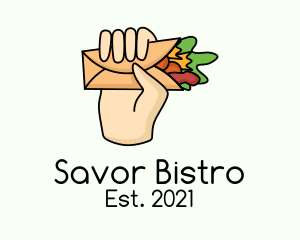 Burrito Wrap Food logo