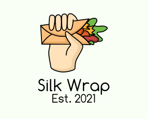 Burrito Wrap Food logo design