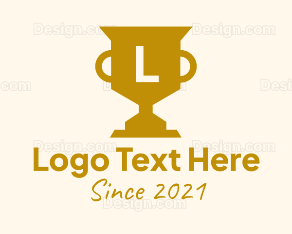 Golden Trophy Lettermark Logo