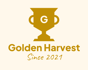 Golden Trophy Lettermark logo design