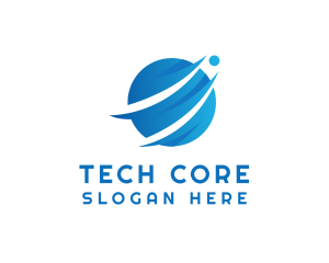 Digital Tech Globe logo design