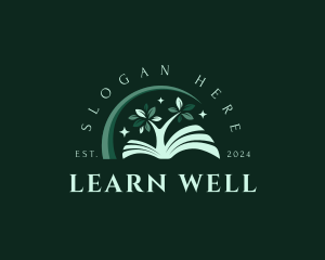 Learning Tree Book logo design