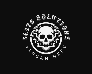 Gothic Smoke Skull logo