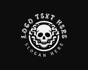 Gothic Smoke Skull logo