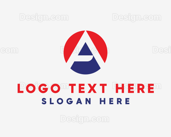 Modern Tech Circle Letter A Logo