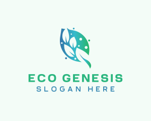 Wellness Eco Leaf logo design