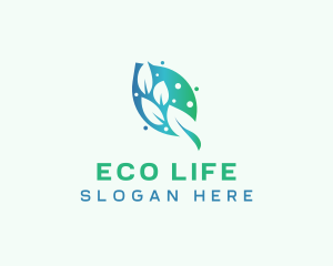 Wellness Eco Leaf logo design