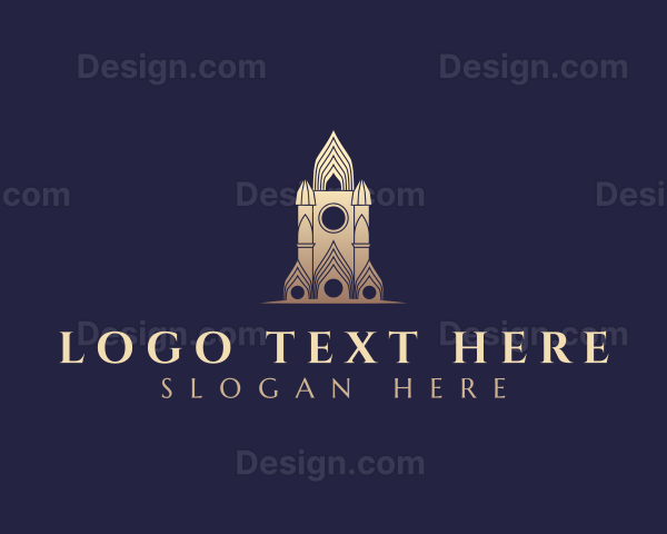Gothic Cathedral Architecture Logo