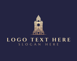 Gothic Cathedral Architecture logo design