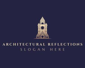 Gothic Cathedral Architecture logo design