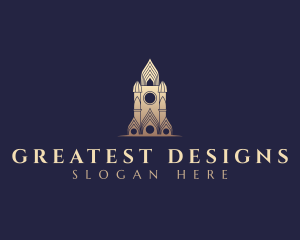 Gothic Cathedral Architecture logo design