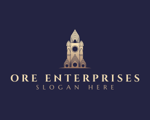 Gothic Cathedral Architecture logo design