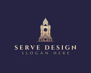 Gothic Cathedral Architecture logo design