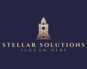 Gothic Cathedral Architecture logo design