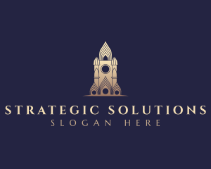 Gothic Cathedral Architecture logo design