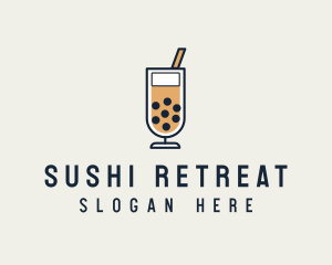 Boba Milk Tea Drink  logo design