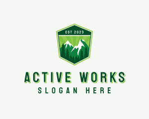 Mountain Hiking Outdoor logo design