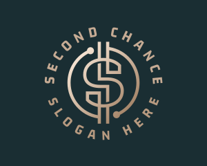 Digital Crypto Letter S logo design