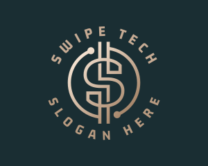 Digital Crypto Letter S logo design