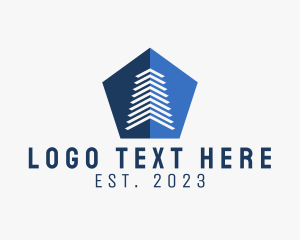 Minimalist Pentagon Building  logo