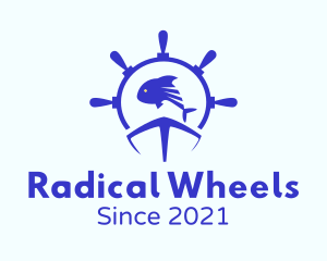 Fish Boat Wheel logo design