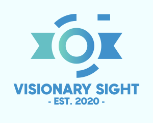 Blue Gradient Surveillance Lens logo