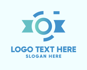Blue Gradient Surveillance Lens logo