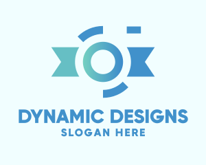 Blue Gradient Surveillance Lens logo