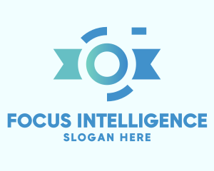 Blue Gradient Surveillance Lens logo