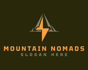 Lightning Bolt Mountain logo design