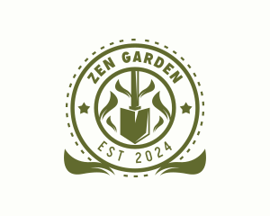 Shovel Landscaping Garden logo design