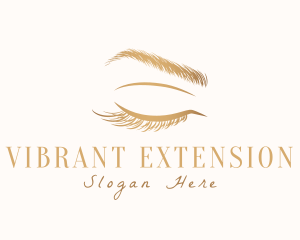 Feminine Eyebrow Eyelashes  logo design