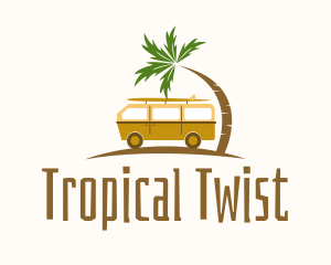 Tropical Camper Van logo design